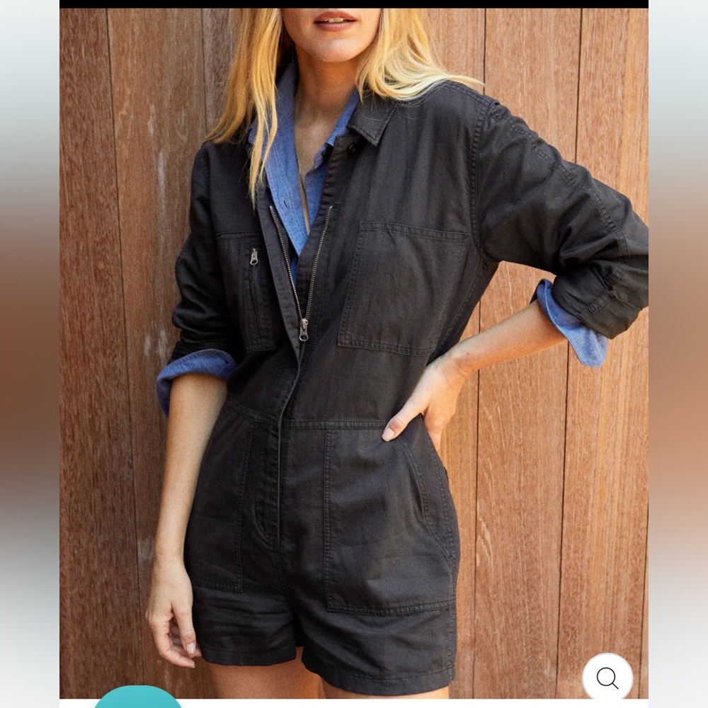 NWOT Outerknown Black Station Suit Utility Romper